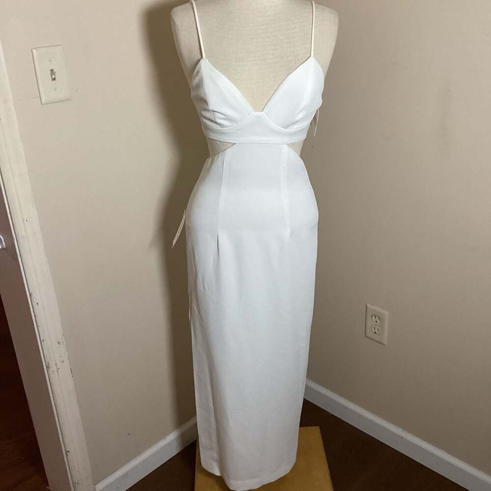 Bardot White Cutout Midi Dress Size US 4